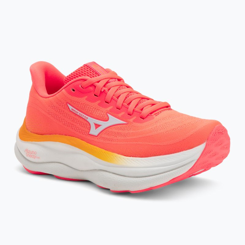Buty do biegania damskie Mizuno Wave Sky 9 striking coral/baseball white/citrus