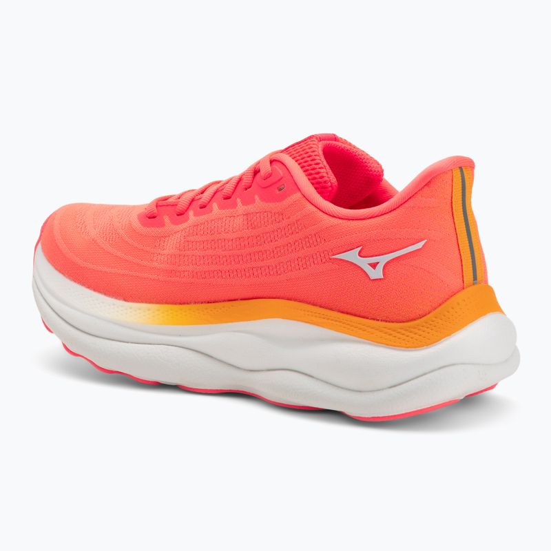 Buty do biegania damskie Mizuno Wave Sky 9 striking coral/baseball white/citrus 3