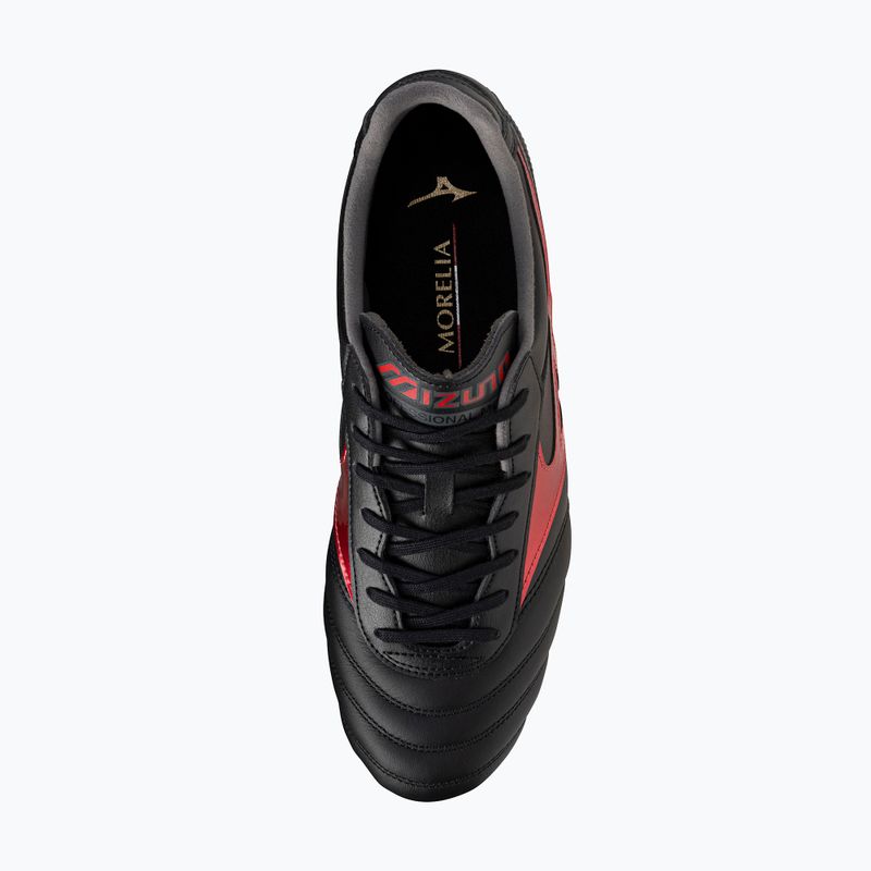 Buty piłkarskie męskie Mizuno Morelia II Pro FG black/morelia 40th red/black sand 5