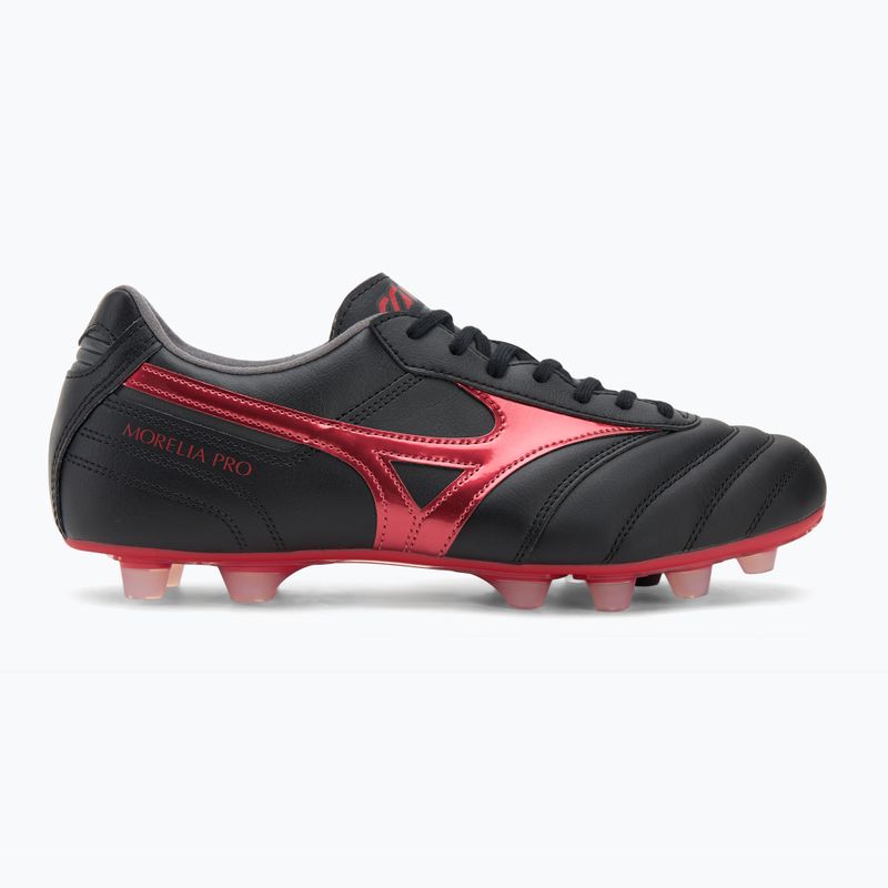 Buty piłkarskie męskie Mizuno Morelia II Pro FG black/morelia 40th red/black sand 2