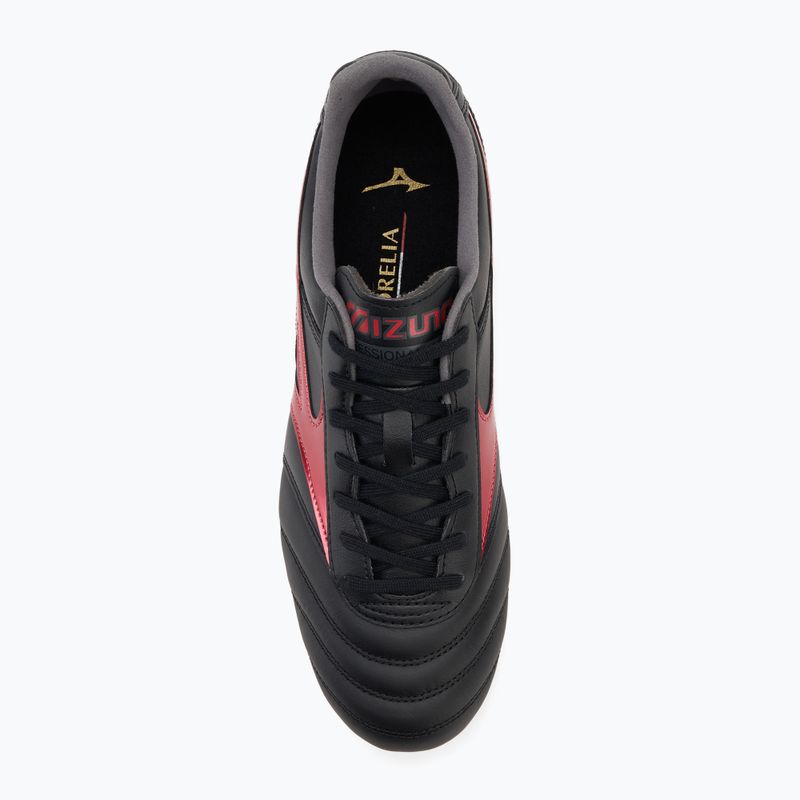 Buty piłkarskie męskie Mizuno Morelia II Pro FG black/morelia 40th red/black sand 5