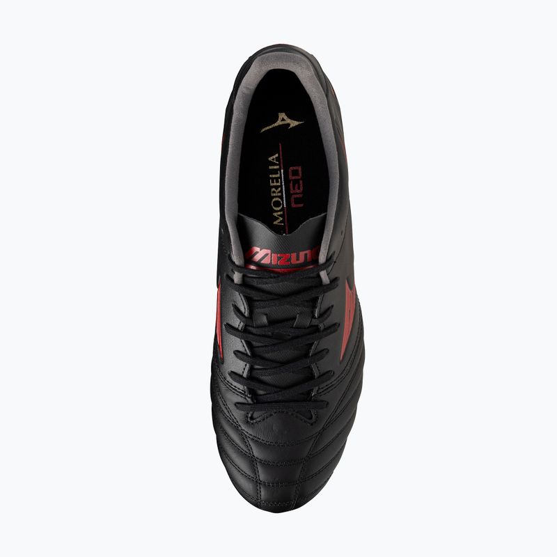 Buty piłkarskie męskie Mizuno Morelia Neo IV Pro MD black/morelia 40th red/black 12
