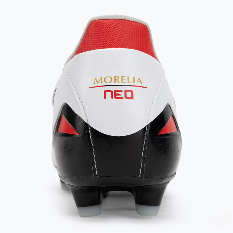 Buty piłkarskie męskie Mizuno Morelia Neo IV Pro MD white/black/chinese red 6