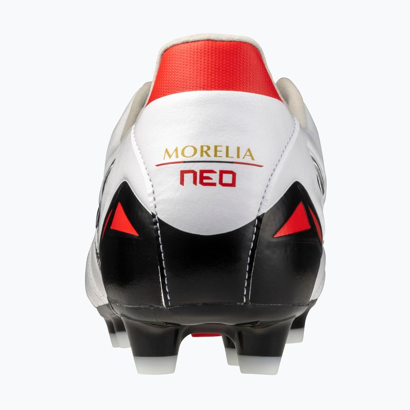 Buty piłkarskie męskie Mizuno Morelia Neo IV Pro MD white/black/chinese red 10