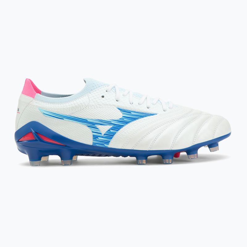 Buty piłkarskie męskie Mizuno Morelia Neo IV β Japan Md white/tanager turquoise/pink tetra 2