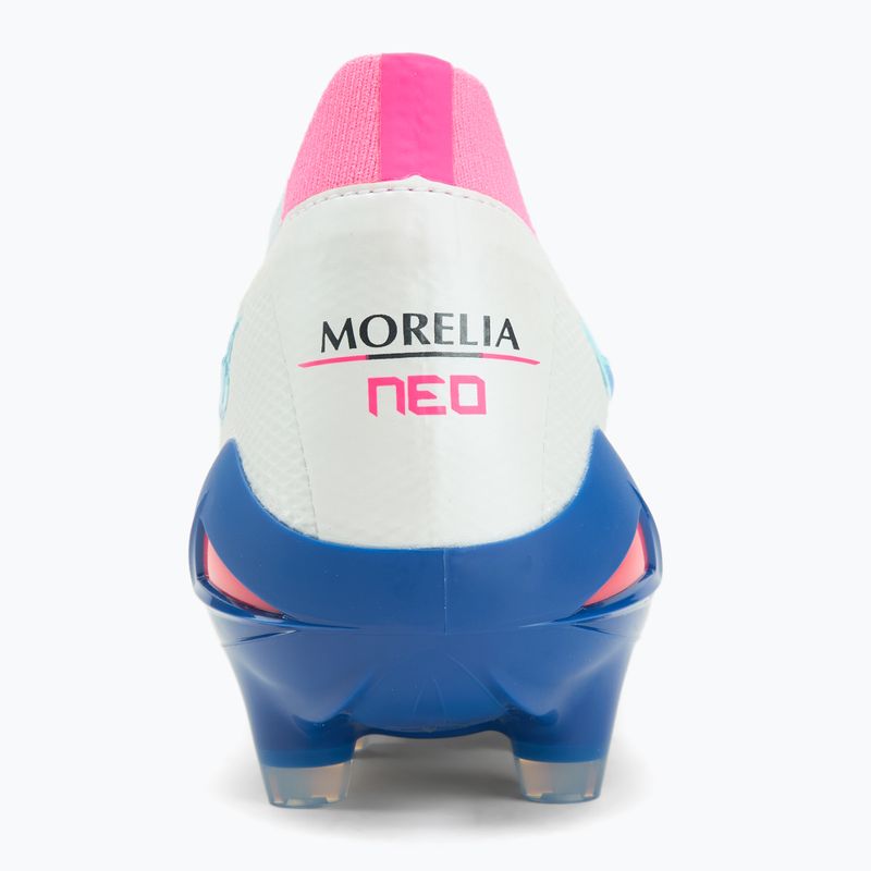 Buty piłkarskie męskie Mizuno Morelia Neo IV β Japan Md white/tanager turquoise/pink tetra 6