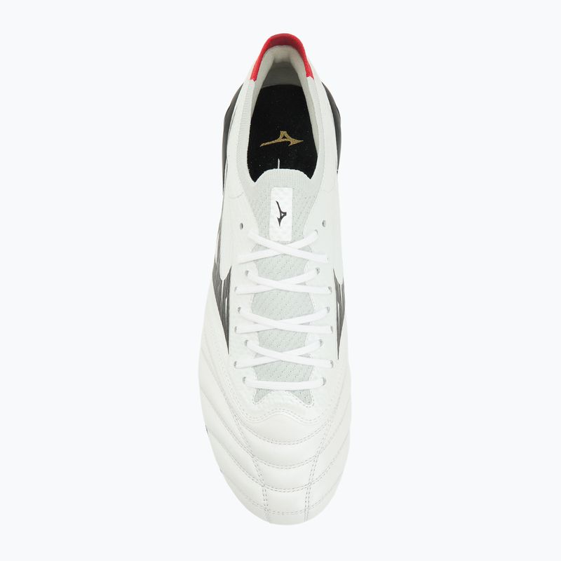 Buty piłkarskie męskie Mizuno Morelia Neo IV Β Elite MD white/black/chinese red 5