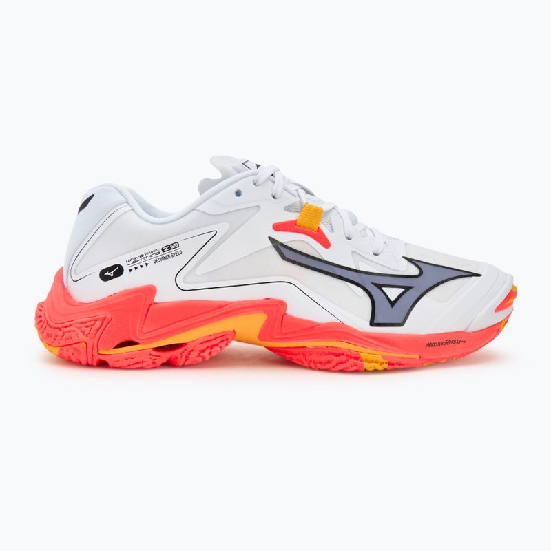 Buty do siatkówki Mizuno Wave Lightning Z8 white/fiery coral 2/citrus 2