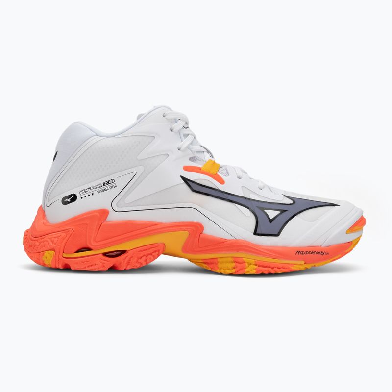 Buty do siatkówki Mizuno Wave Lightning Z8 Mid white/fiery coral 2/citrus 2