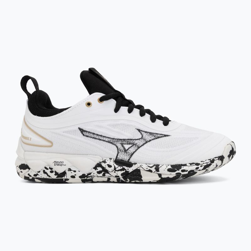 Buty do siatkówki Mizuno Wave Luminous 3 white/black/ge gold 2