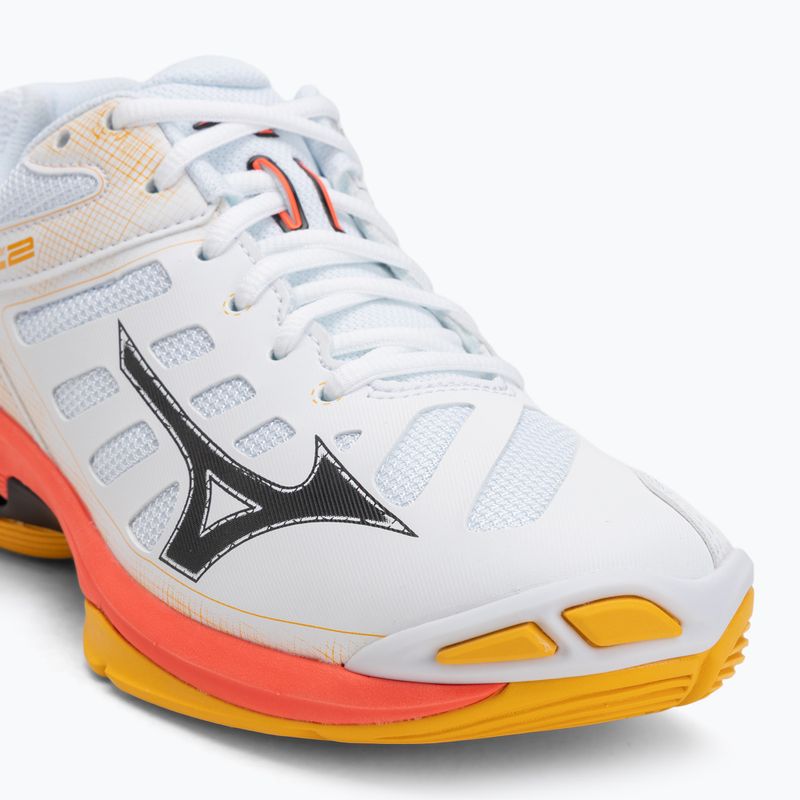 Buty do siatkówki Mizuno Wave Voltage 2 white/fiery coral 2/citrus 7