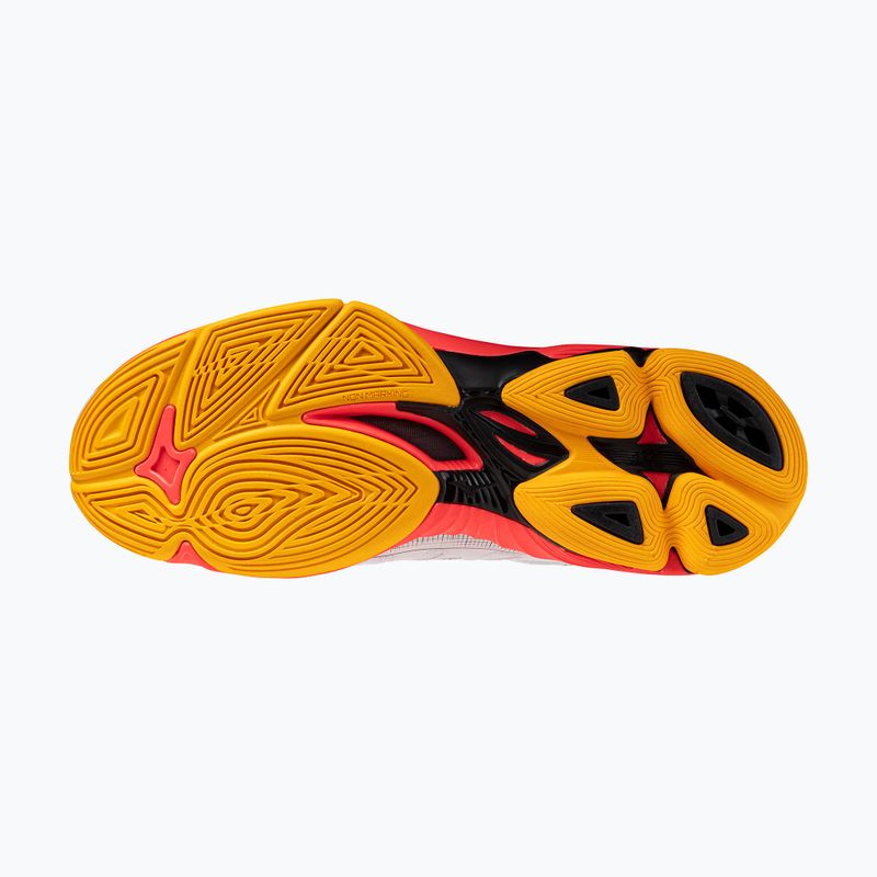 Buty do siatkówki Mizuno Wave Voltage 2 white/fiery coral 2/citrus 4