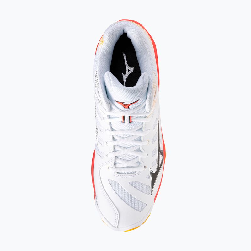 Buty do siatkówki Mizuno Wave Voltage 2 Mid white/fiery coral 2/citrus 5