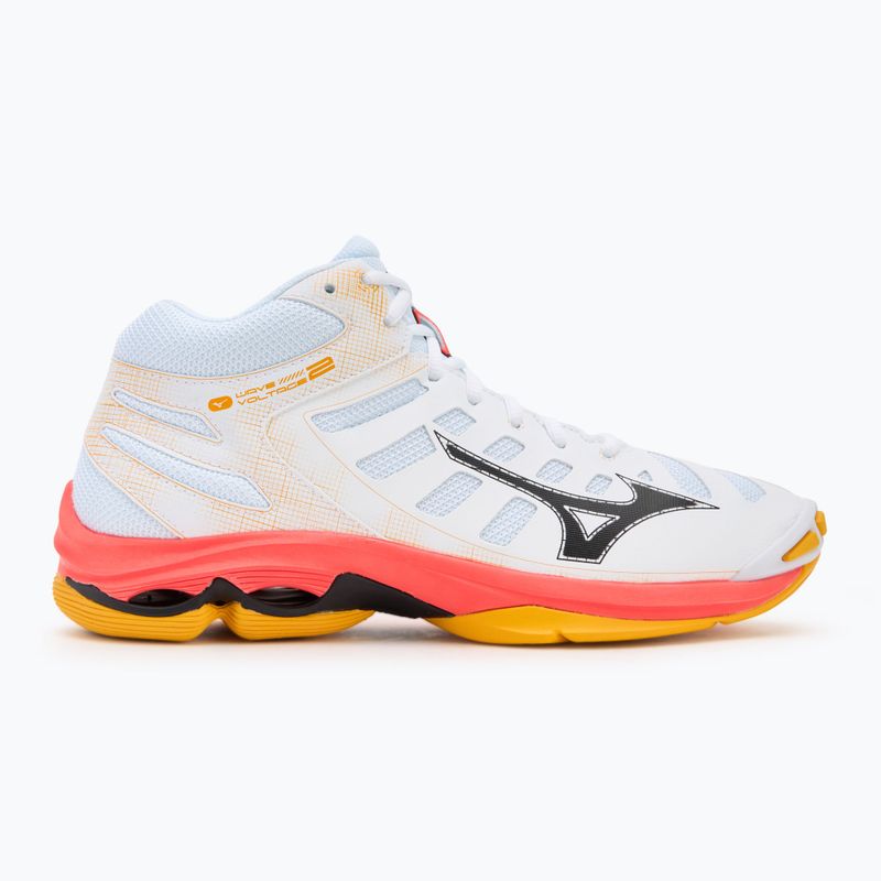 Buty do siatkówki Mizuno Wave Voltage 2 Mid white/fiery coral 2/citrus 2