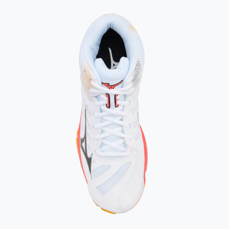 Buty do siatkówki Mizuno Wave Voltage 2 Mid white/fiery coral 2/citrus 5
