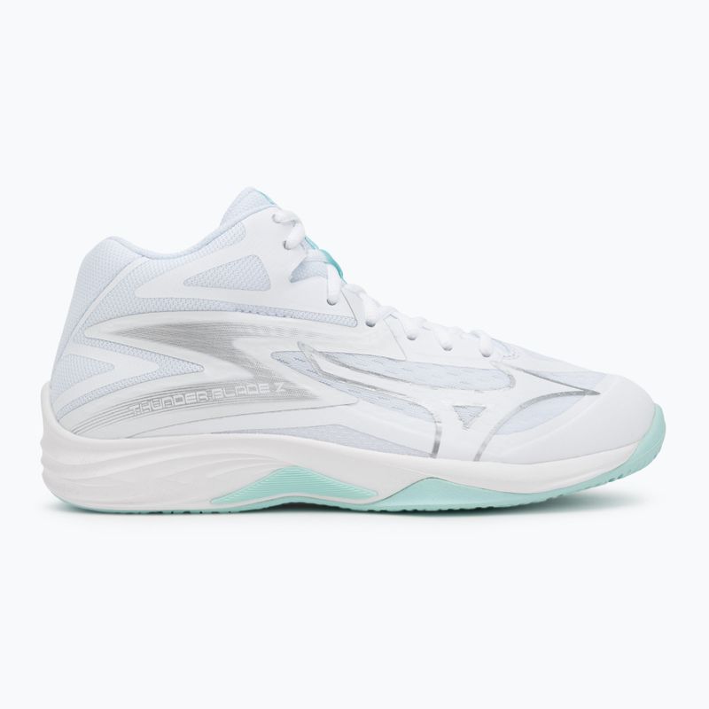 Buty do siatkówki damskie Mizuno Thunder Blade Z Mid white/blue tint 2