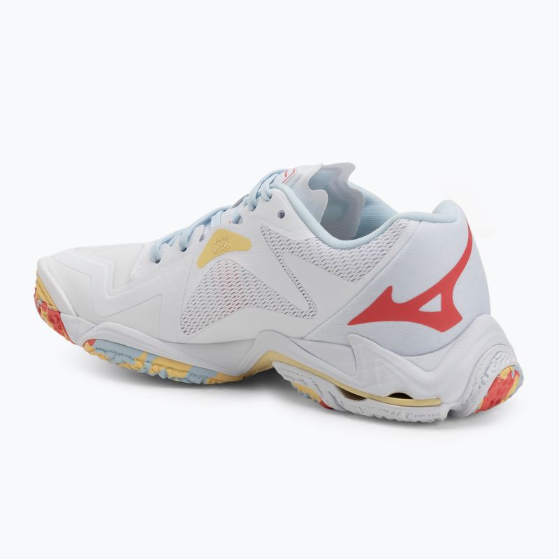 Buty do siatkówki damskie Mizuno Wave Lightning Z8 white/calypso coral/pale banan 3