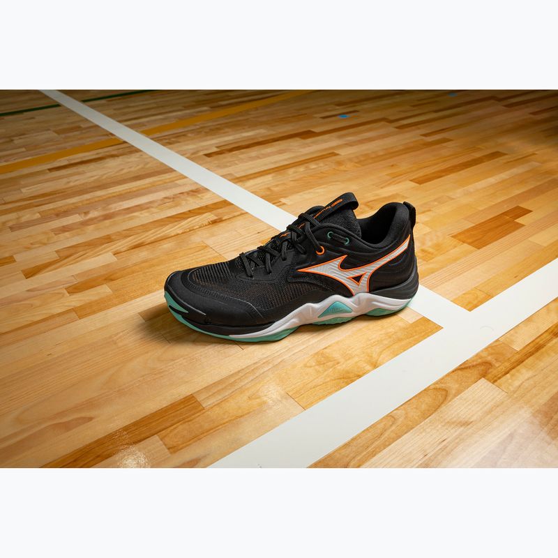 Buty do siatkówki Mizuno Wave Momentum Elite black/tangelo/ice green 9