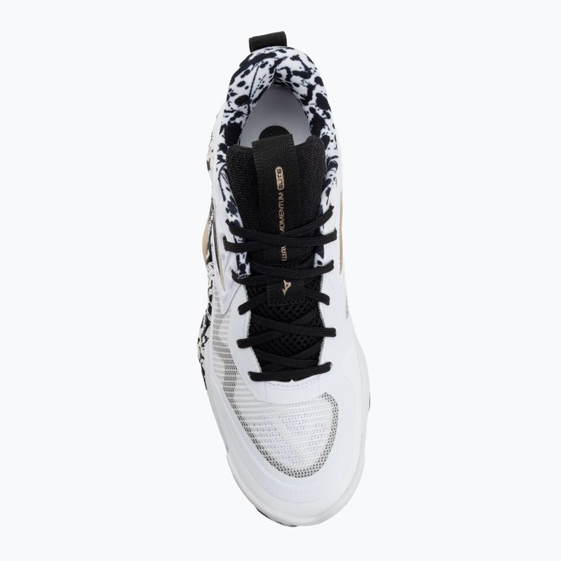 Buty do siatkówki Mizuno Wave Momentum Elite white/black/ge gold 5