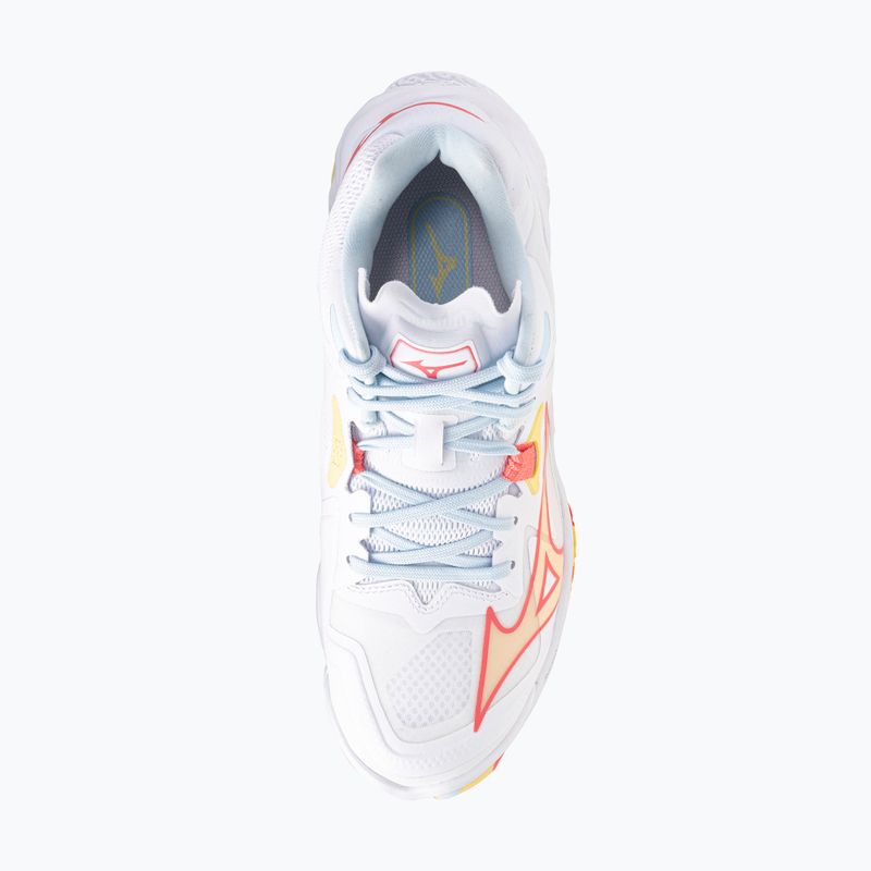 Buty do siatkówki damskie Mizuno Wave Lightning Z8 Mid white/calypso coral/pale banan 5