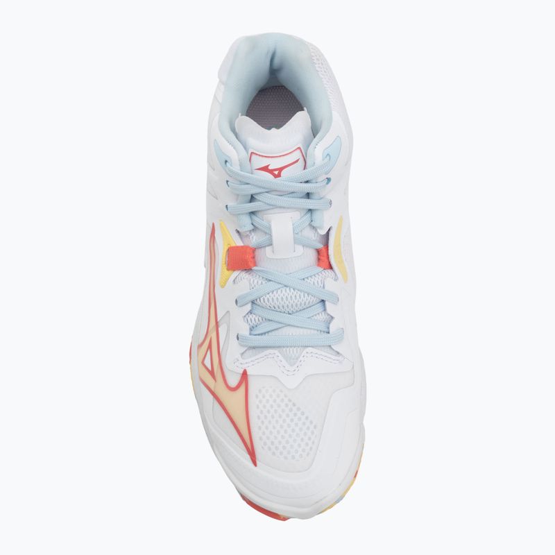 Buty do siatkówki damskie Mizuno Wave Lightning Z8 Mid white/calypso coral/pale banan 5