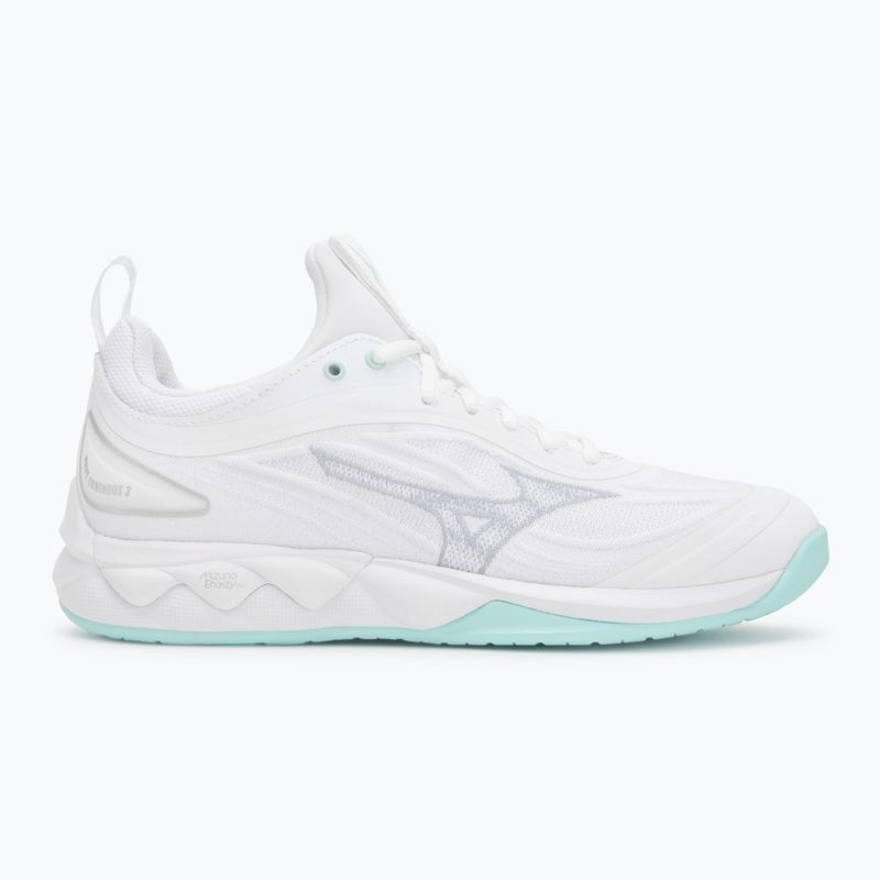 Buty do siatkówki damskie Mizuno Wave Luminous 3 white/blue tint 2