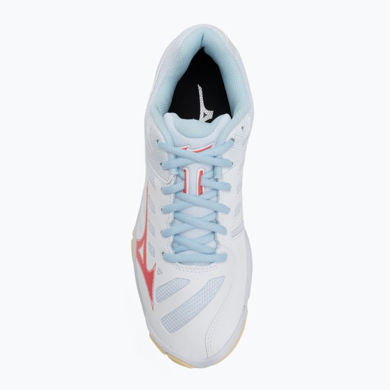 Buty do siatkówki damskie Mizuno Wave Voltage 2 white/calypso coral/pale banan 5