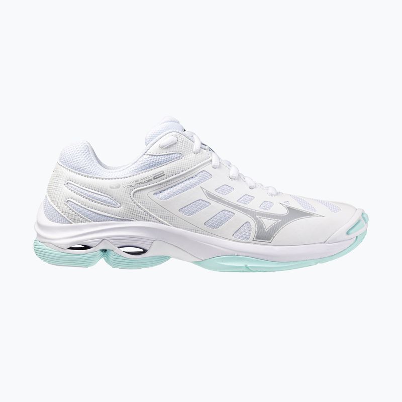 Buty do siatkówki damskie Mizuno Wave Voltage 2 white/blue tint 8