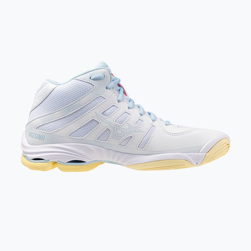 Buty do siatkówki damskie Mizuno Wave Voltage 2 Mid white/calypso coral/pale banan 2