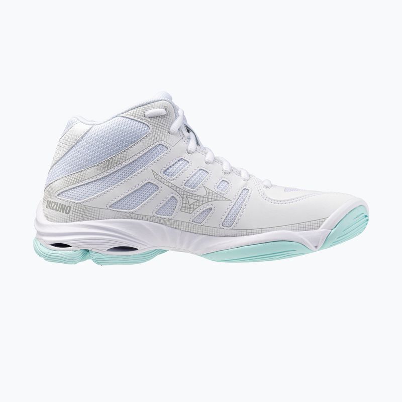 Buty do siatkówki damskie Mizuno Wave Voltage 2 Mid white/blue tint 2