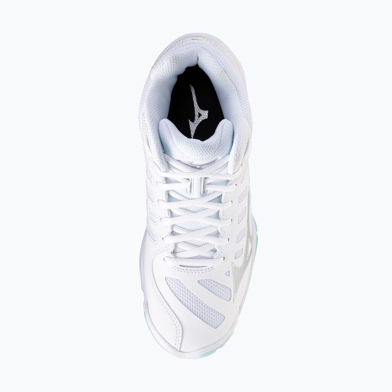 Buty do siatkówki damskie Mizuno Wave Voltage 2 Mid white/blue tint 5
