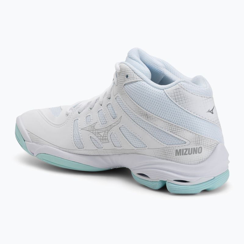 Buty do siatkówki damskie Mizuno Wave Voltage 2 Mid white/blue tint 3
