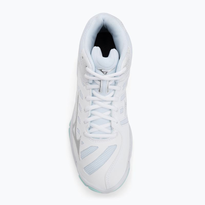 Buty do siatkówki damskie Mizuno Wave Voltage 2 Mid white/blue tint 5