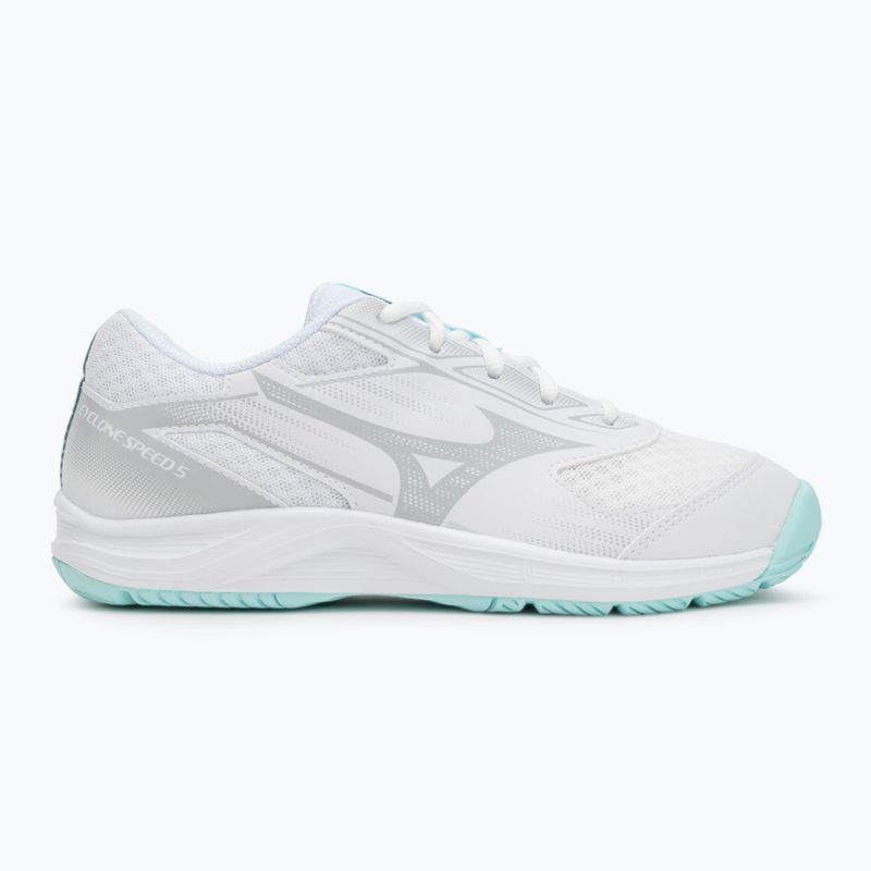 Buty do siatkówki damskie Mizuno Cyclone Speed 5 white/blue tint 2