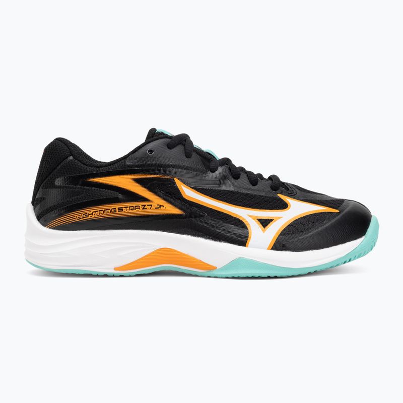 Buty do siatkówki dziecięce Mizuno Lightning Star Z7 black/tangelo/ice green 2