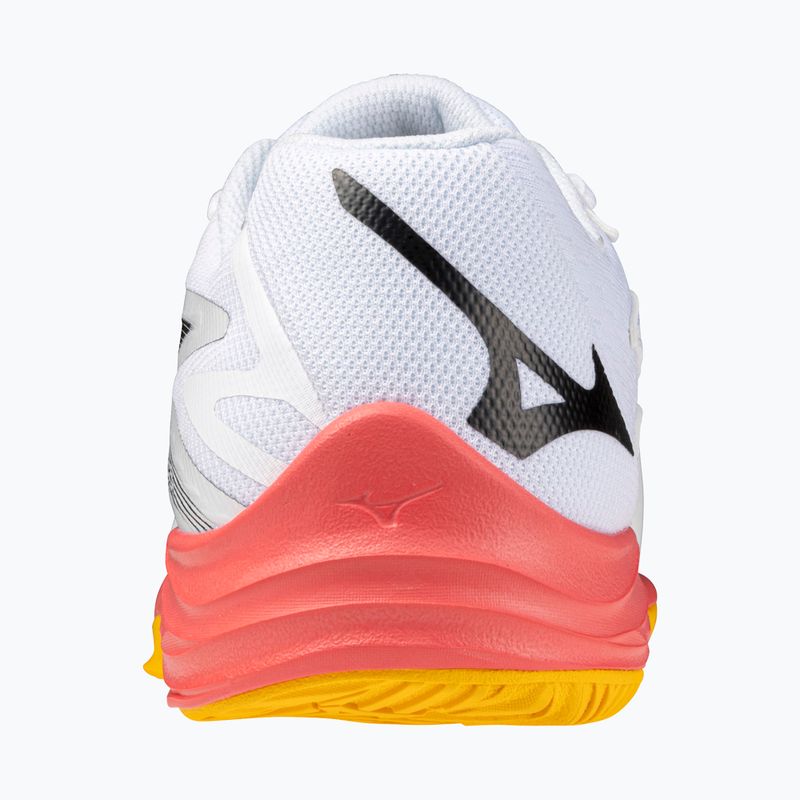 Buty do siatkówki dziecięce Mizuno Lightning Star Z7 white/fiery coral 2/citrus 3