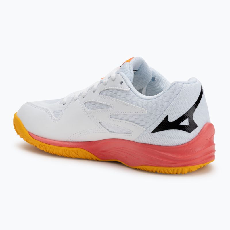 Buty do siatkówki dziecięce Mizuno Lightning Star Z7 white/fiery coral 2/citrus 3