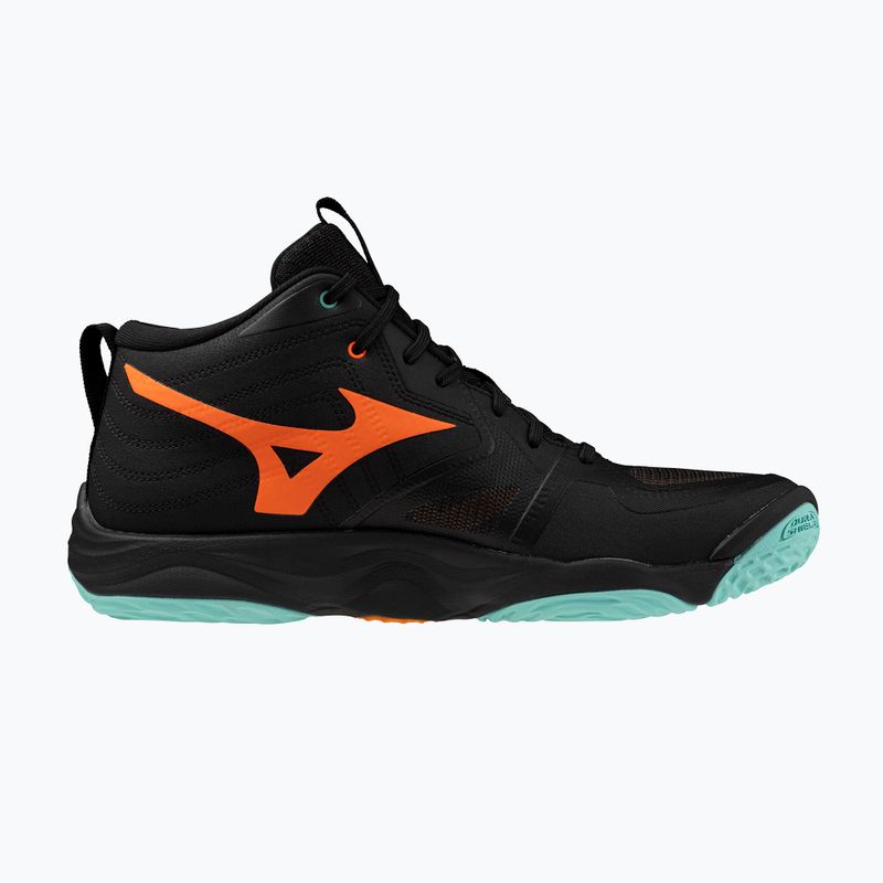Buty do siatkówki Mizuno Wave Momentum Elite Mid black/tangelo/ice green 9