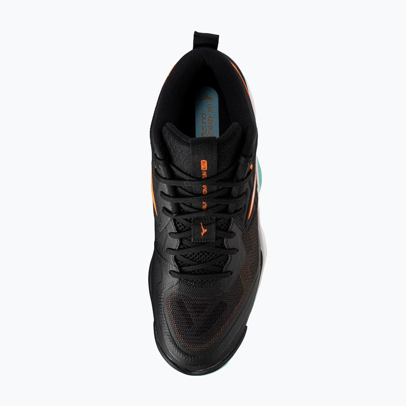 Buty do siatkówki Mizuno Wave Momentum Elite Mid black/tangelo/ice green 12