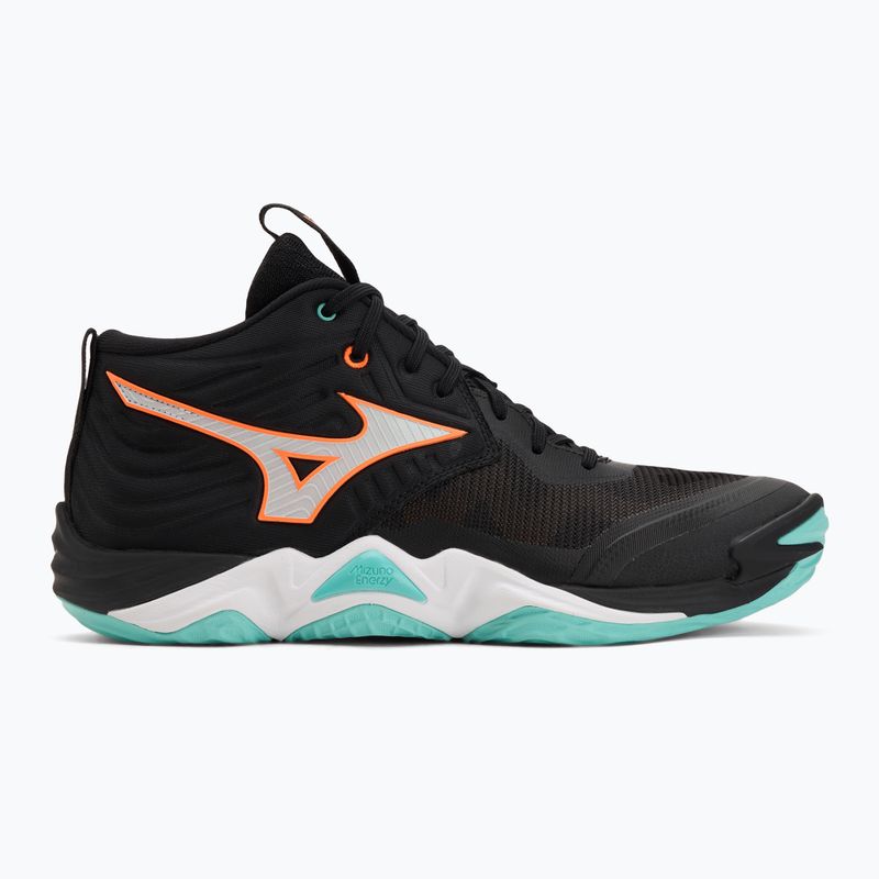Buty do siatkówki Mizuno Wave Momentum Elite Mid black/tangelo/ice green 2