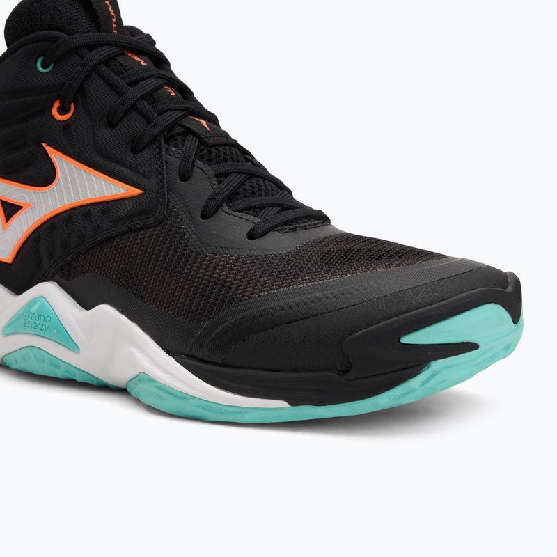 Buty do siatkówki Mizuno Wave Momentum Elite Mid black/tangelo/ice green 7