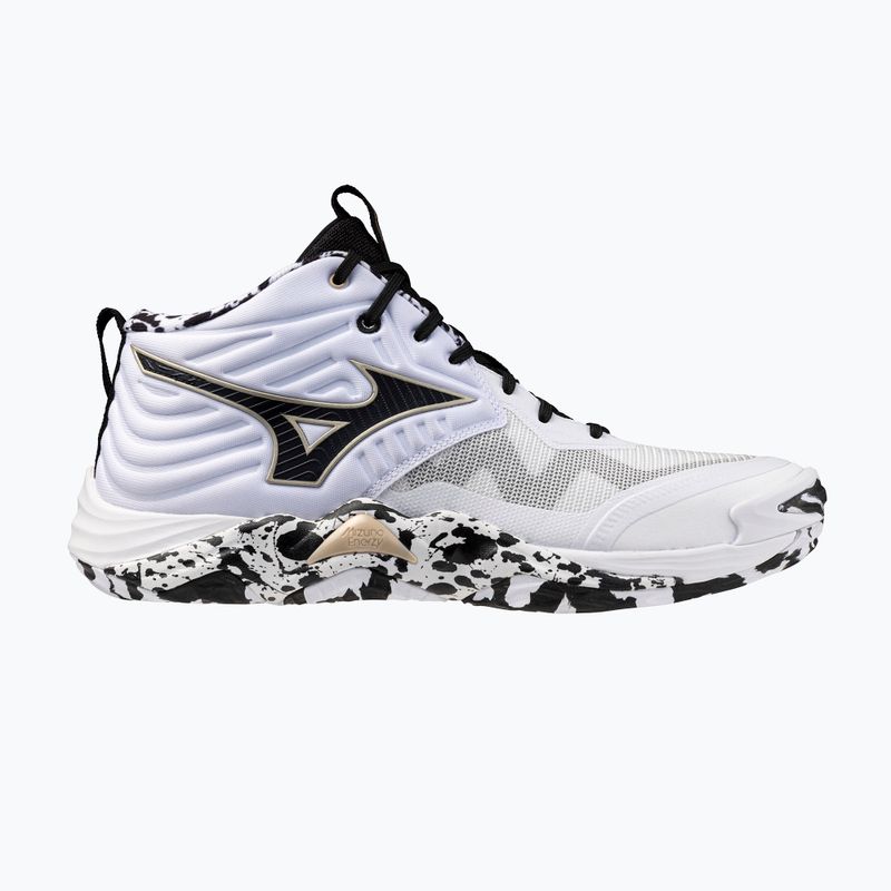 Buty do siatkówki Mizuno Wave Momentum Elite Mid white/black/ge gold 8