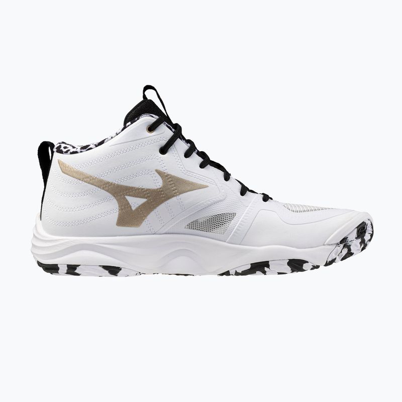 Buty do siatkówki Mizuno Wave Momentum Elite Mid white/black/ge gold 9