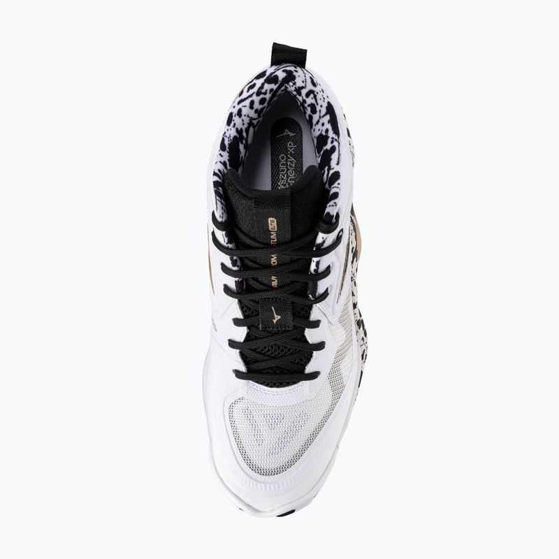 Buty do siatkówki Mizuno Wave Momentum Elite Mid white/black/ge gold 12