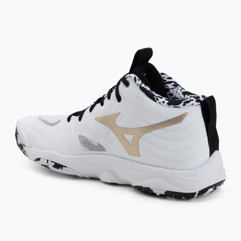 Buty do siatkówki Mizuno Wave Momentum Elite Mid white/black/ge gold 3