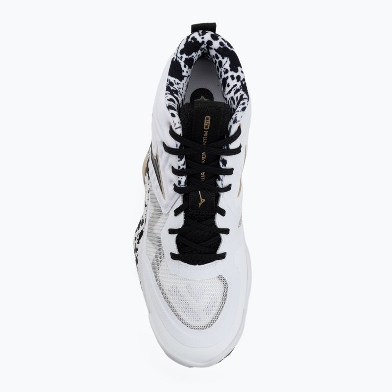Buty do siatkówki Mizuno Wave Momentum Elite Mid white/black/ge gold 5
