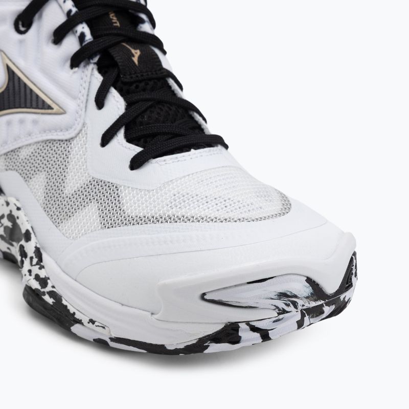 Buty do siatkówki Mizuno Wave Momentum Elite Mid white/black/ge gold 7