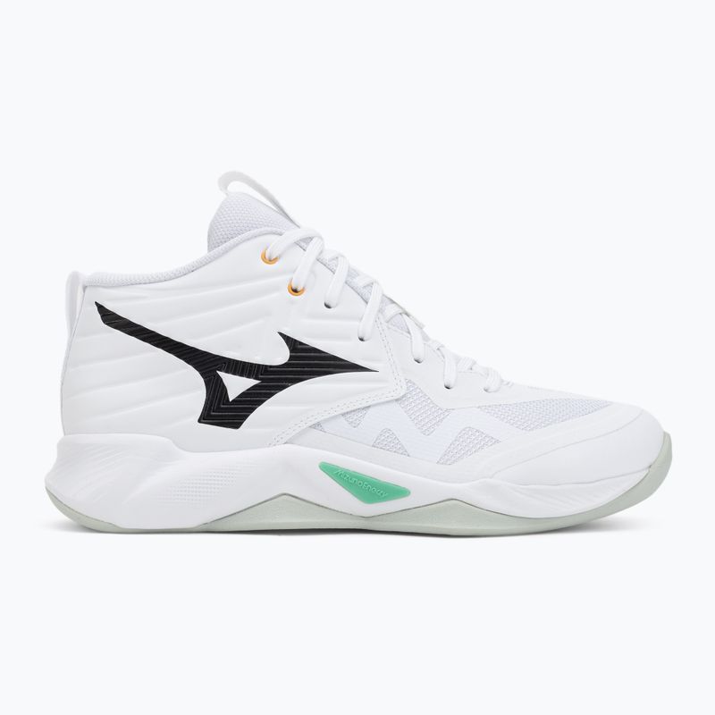 Buty do siatkówki Mizuno Wave Momentum Pro Mid white/black/frozen emerald 2