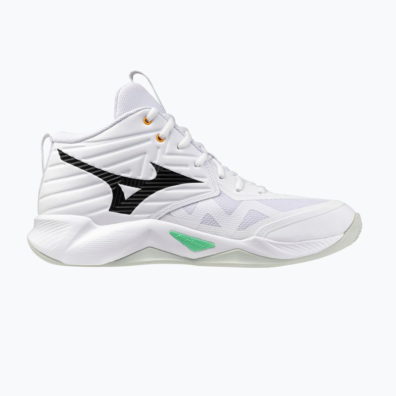 Buty do siatkówki Mizuno Wave Momentum Pro Mid white/black/frozen emerald 8
