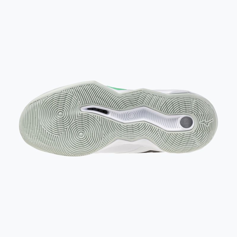 Buty do siatkówki Mizuno Wave Momentum Pro Mid white/black/frozen emerald 11